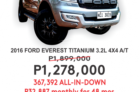 2016 Ford Everest Titanium  4x4 3.2L A/T