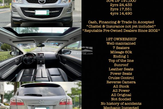 Pre-owned 2012 Mazda CX-9 AWD 3.7L Automatic Gas call now 09171935289