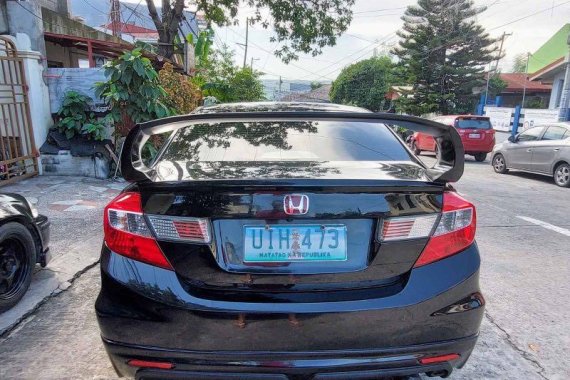 Black Honda Civic 2013 for sale in Quezon City