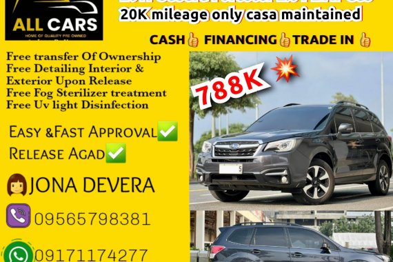 2017 Subaru Forester 2.0 i-L  AT  Gas
20Kms  casa maintained❗📞👩Ms. JONA(09565798381-VIBER)