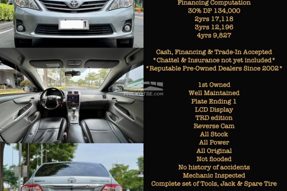 For Sale!2014 Toyota Altis TRD 1.6 Automatic Gas call now 09171935289