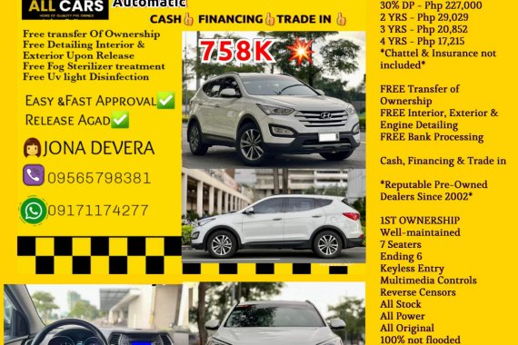 2015 Hyundai Sta Fe 2.2 4x2 Diesel Automatic  Ms.  Jona De Vera 09565798381-viber