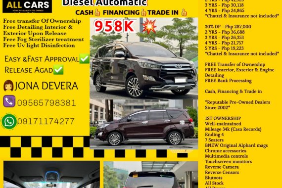 2018 Toyota Innova 2.8 G Diesel Automatic 📞👩Jona De Vera -09565798381-Viber❗