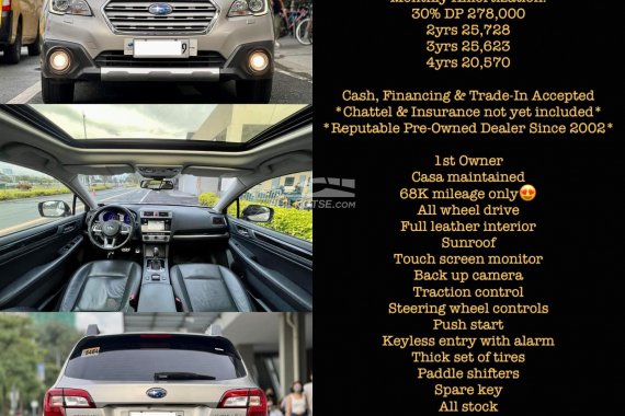 Cash/Financing/Trade In Accepted😍2016 Subaru Outback 2.5 AWD Automatic Gas for sale