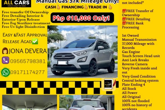 2019 Ford Ecosport Trend Manual Gas 37k Mileage Only! Jona De Vera-09507471264