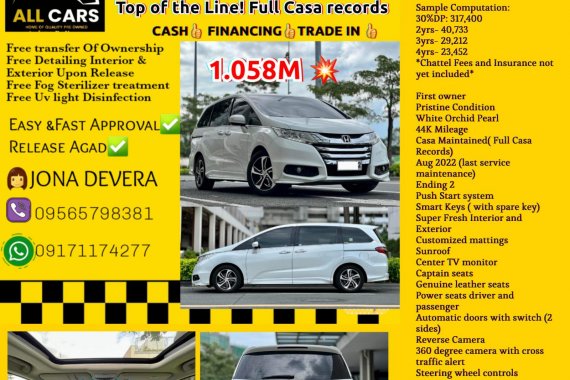 2015 Honda Odyssey 2.4 EX NAVI
Top of the Line! 👩JONA DE VERA 📞09507471264