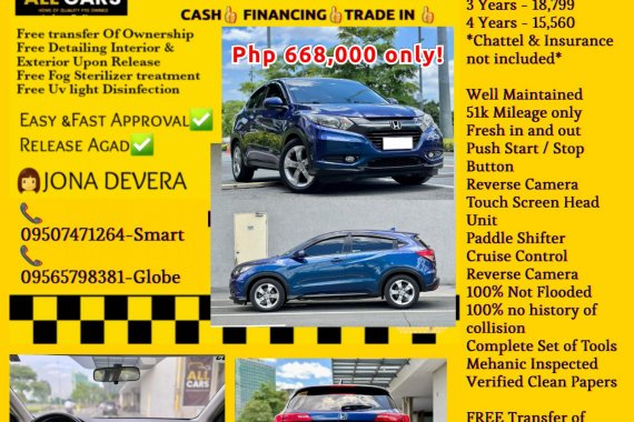 2015 Honda HRV 1.8 CVT Automatic Gas (2016 Acquired)

Php 668,000 ❗👩JONA DE VERA  📞09507471264