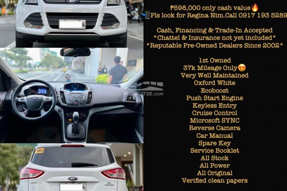 Selling White 2015 Ford Escape Low Mileage 37k only affordable price