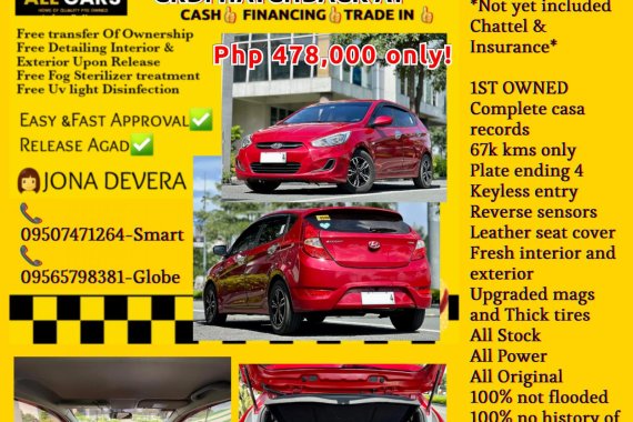 2016 HYUNDAI ACCENT CRDi HATCHBACK AT
Php 478,000 only!

JONA DE VERA  📞09507471264
