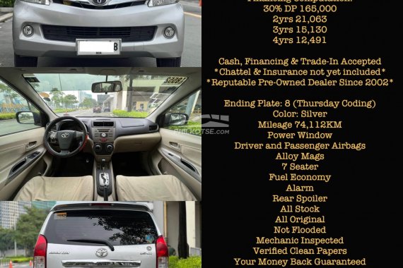 Hot deal alert! 2014 Toyota Avanza  1.5 G A/T for sale at 