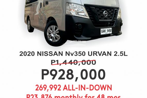  2020 NISSAN NV350 URVAN 2.5L 18STRS MT