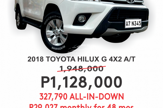 2018 TOYOTA Hilux G 4x2 AT 