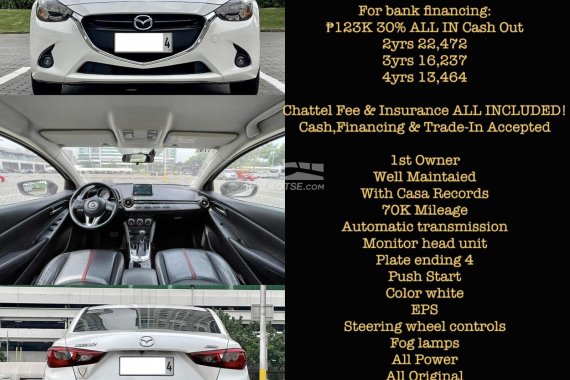 Low ALL IN CASH OUT 123k - 13,464 monthly! 2016 Mazda 2 1.5 Automatic Gas