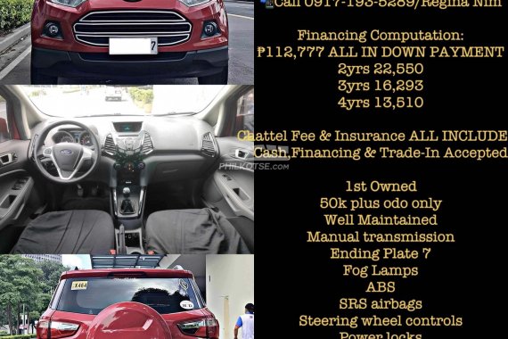 Very well maintained!!! 2018 Ford Ecosport Trend Manual Gas call for details 09171935289