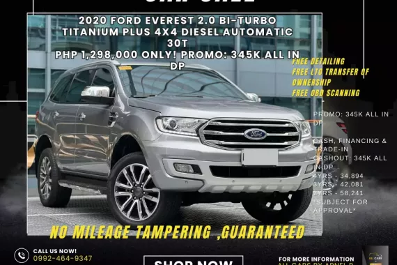 2020 Ford Everest 2.0 Bi-turbo Titanium Plus 4x4 Diesel Automatic 30T Php 1,298,000 only! 