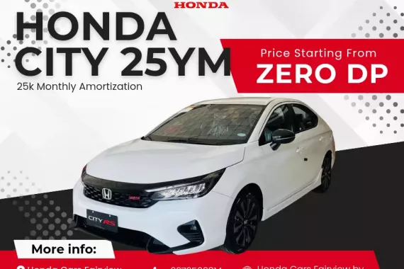 2025 Honda City RS 1.5 CVT for sale at Zero Downpayment!!! 