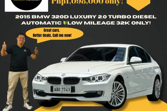 2015 BMW 320D Luxury 2.0 Turbo Diesel A/T🚘32k Mileage ☎️ 09279850198  JESSEN” Kakotse “MENDOZA 