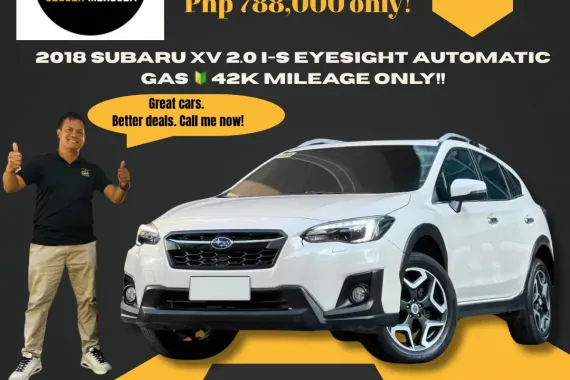 2018 Subaru XV 2.0 i-S Eyesight Automatic Gas🚘42k Mileage☎️09279850198 JESSEN” Kakotse “MENDOZA 