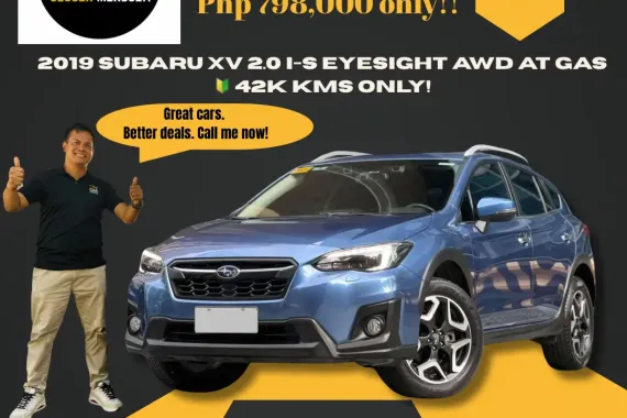 2019 Subaru XV 2.0 i-S Eyesight AWD AT Gas ☎️ 📲 09279850198 / JESSEN “Kakotse”MENDOZA  🚘🚙