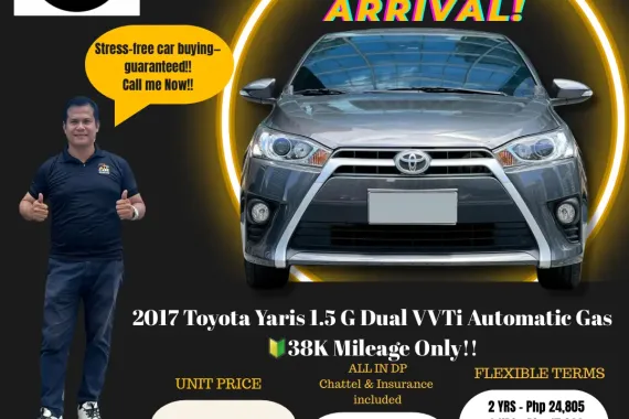 2017 Toyota Yaris 1.5 G Dual VVTi AT Gas 🔰CALL NOW!! ☎️ 09279850198 / JESSEN” Kakotse “MENDOZA 