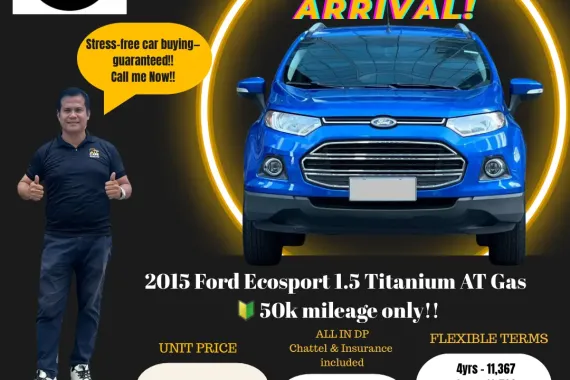 2015 Ford Ecosport 1.5 Titanium AT Gas 🔰CALL NOW!! ☎️ 09279850198 / JESSEN” Kakotse “MENDOZA 