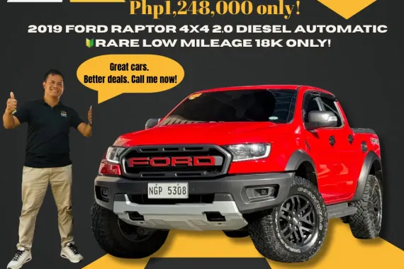 2019 Ford Raptor 4x4 2.0 Diesel AT 🔰CALL NOW!! ☎️ 09279850198  JESSEN” Kakotse “MENDOZA  🚘🚙