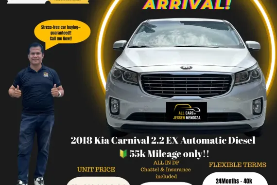 2018 Kia Carnival 2.2 EX AT Dsl 🔰CALL NOW!! ☎️ 09279850198 / JESSEN” Kakotse “MENDOZA  🚘🚙