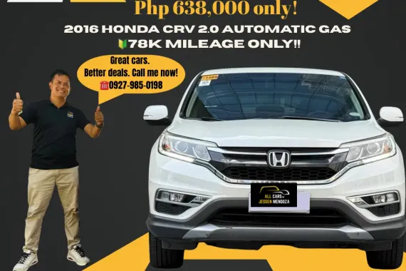 2016 Honda CRV 2.0 Automatic Gas 🔰CALL NOW!! ☎️ 09279850198 / JESSEN” Kakotse “MENDOZA 