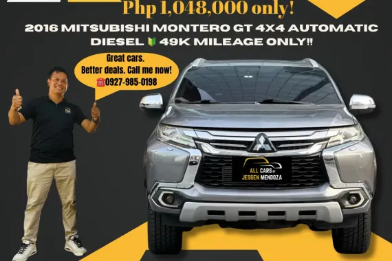 2016 Mitsubishi Montero GT 4x4 Automatic Diesel ☎️ 09279850198 / JESSEN” Kakotse “MENDOZA 🚘🚙