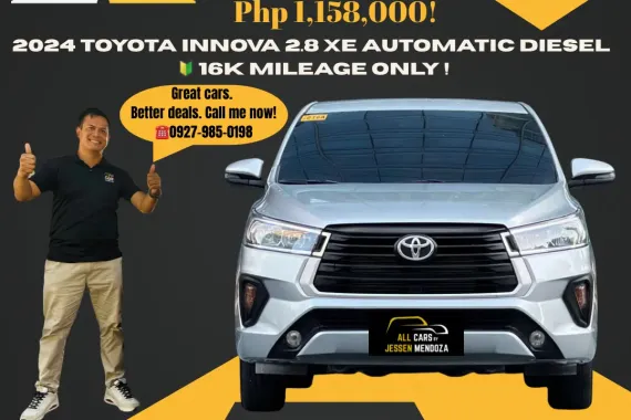 2024 Toyota Innova 2.8 XE Automatic Diesel 🔰CALL NOW!! ☎️ 09279850198 / JESSEN” Kakotse “MENDOZA 