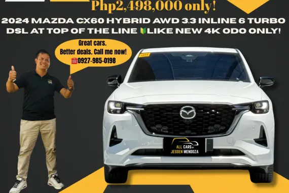 2024 Mazda CX60 Hybrid AWD 3.3 Inline 6 Turbo Dsl AT ☎️ 09279850198 / JESSEN” Kakotse “MENDOZA 