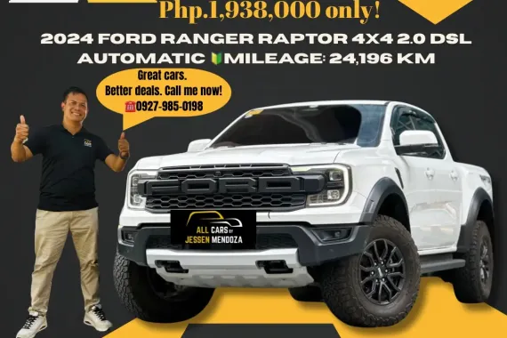 2024 Ford Ranger Raptor 4x4 2.0 Dsl AT ☎️ 09279850198 / JESSEN” Kakotse “MENDOZA 🚘🚙