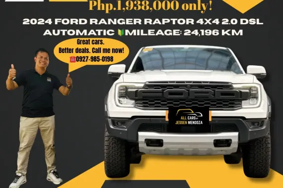 2024 Ford Ranger Raptor 4x4 2.0 Dsl AT ☎️ 09279850198 / JESSEN” Kakotse “MENDOZA🚘🚙