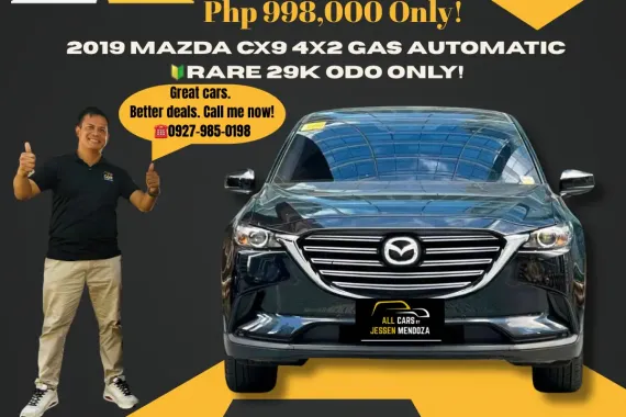 2019 Mazda CX9 2.5 4x2 Gas AT🚘 RARE 29k ODO only! ☎️ 📲 09279850198 / JESSEN “Kakotse”MENDOZA  🚘🚙