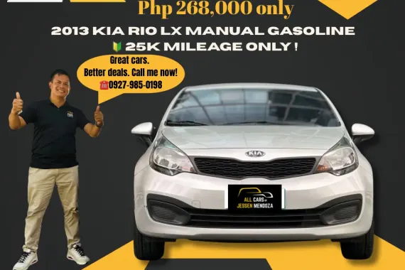 2013 Kia Rio LX Manual Gasoline 6K monthly only ☎️ 09279850198 / JESSEN” Kakotse “MENDOZA 🚘🚙