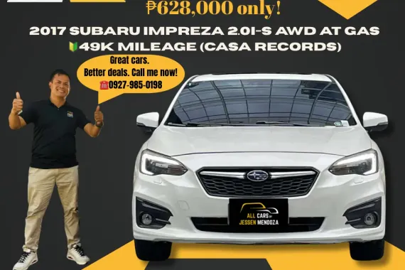 2017 Subaru Impreza 2.0i-S AWD AT GAS 🔰CALL NOW  ☎️09279850198/ JESSEN “KAKOTSE “MENDOZA 