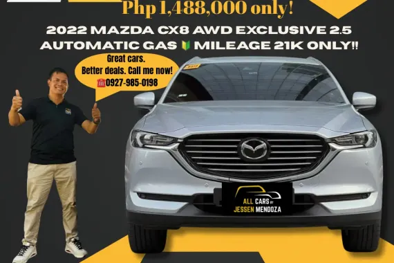 2022 Mazda CX8 AWD Exclusive 2.5 AT Gas 