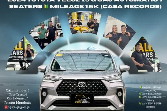 2024 Toyota Veloz 1.5 G Gas AT 7 Seaters 🔰CALL NOW  ☎️09279850198/ JESSEN “KAKOTSE “MENDOZA 