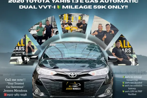 2020 Toyota Yaris 1.3 E Gas AT Dual VVT-i 🔰CALL NOW  ☎️09279850198/ JESSEN “KAKOTSE “MENDOZA 