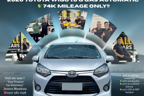2020 Toyota Wigo 1.0 G Gas Automatic 🔰CALL NOW  ☎️09279850198/ JESSEN “KAKOTSE “MENDOZA 