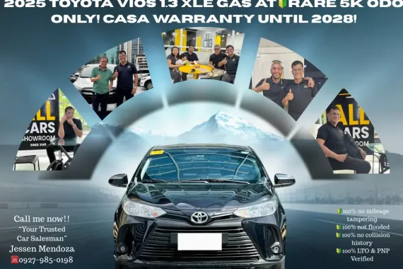 2025 Toyota Vios 1.3 XLE Gas Automatic 🔰CALL NOW  ☎️09279850198/ JESSEN “KAKOTSE “MENDOZA 