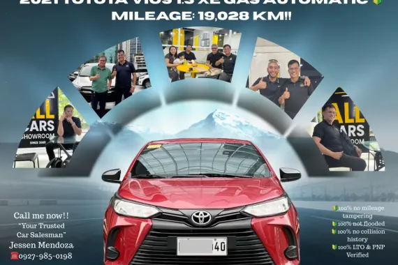 2021 Toyota Vios 1.3 XE Gas Automatic 🔰CALL NOW  ☎️09279850198/ JESSEN “KAKOTSE “MENDOZA 