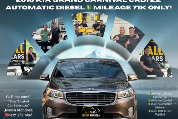2018 Kia Grand Carnival Crdi 2.2 AT Dsl 🔰CALL NOW!! ☎️ 09279850198  JESSEN” Kakotse “MENDOZA  🚘🚙