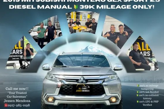2019 Mitsubishi Montero GLX Sport 2.5 Dsl MT 🔰CALL NOW  ☎️09279850198/ JESSEN “KAKOTSE “MENDOZA 