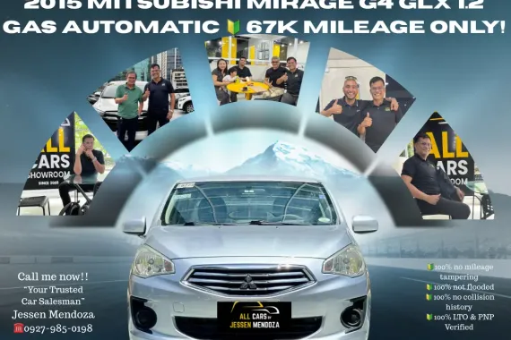 2015 Mitsubishi Mirage G4 GLX 1.2 Gas AT 🔰CALL NOW  ☎️09279850198/ JESSEN “KAKOTSE “MENDOZA 