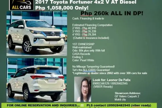 2017 Toyota Fortuner 4x2 V Diesel Automatic