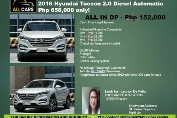 Hot deal alert! 2016 Hyundai Tucson  2.0 Diesel Automatic ‼️🔥09928482945 Look for Leonor De Felix