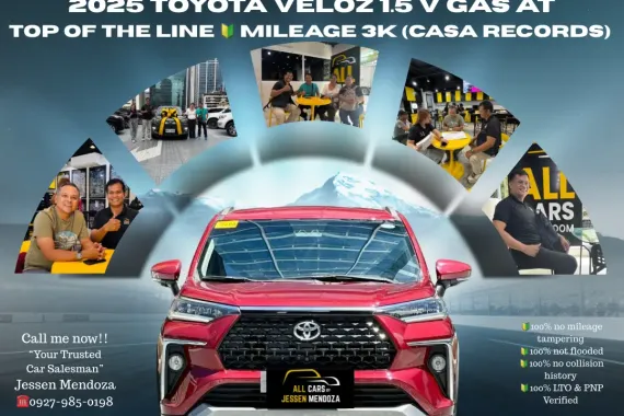 2025 Toyota Veloz 1.5 V Gas Automatic 🔰CALL NOW  ☎️09279850198/ JESSEN “KAKOTSE “MENDOZA 