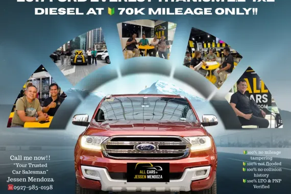 2017 Ford Everest Titanium 2.2 4x2 Diesel AT 🔰CALL NOW  ☎️09279850198/ JESSEN “KAKOTSE “MENDOZA