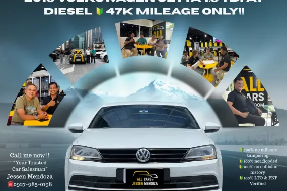 2016 Volkswagen Jetta 1.6 TDI AT Diesel 🔰CALL NOW  ☎️09279850198/ JESSEN “KAKOTSE “MENDOZA